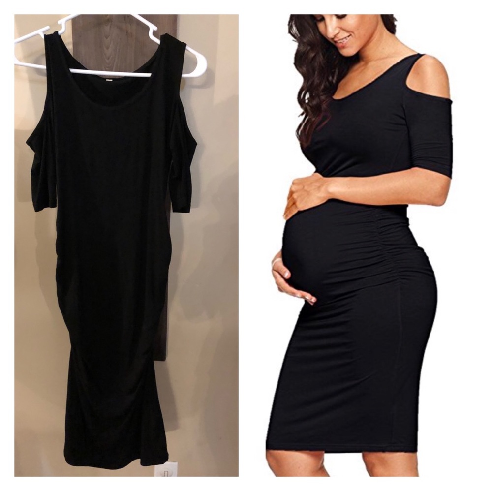 Black Maternity Dress Bodycon